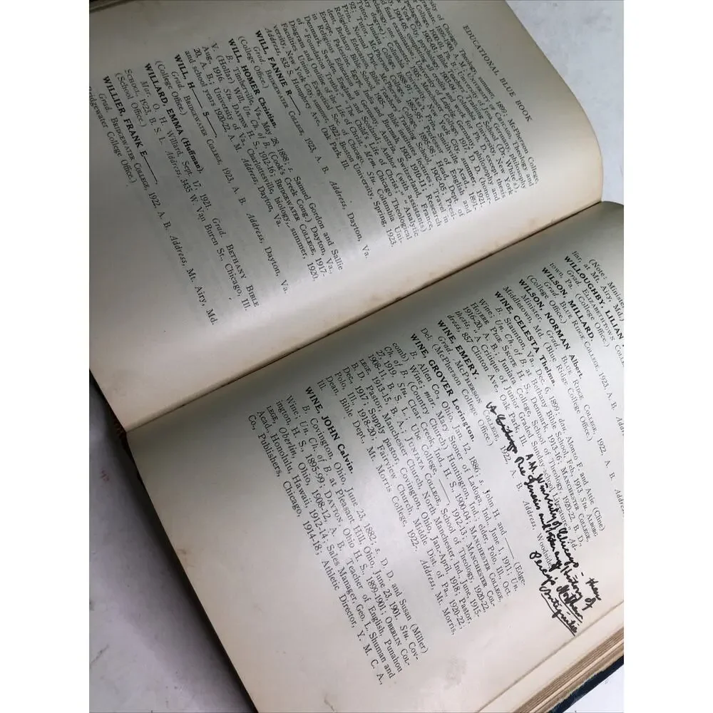 Educational Blue Book and Directory of the Church 1st Edition Cable & Sanger